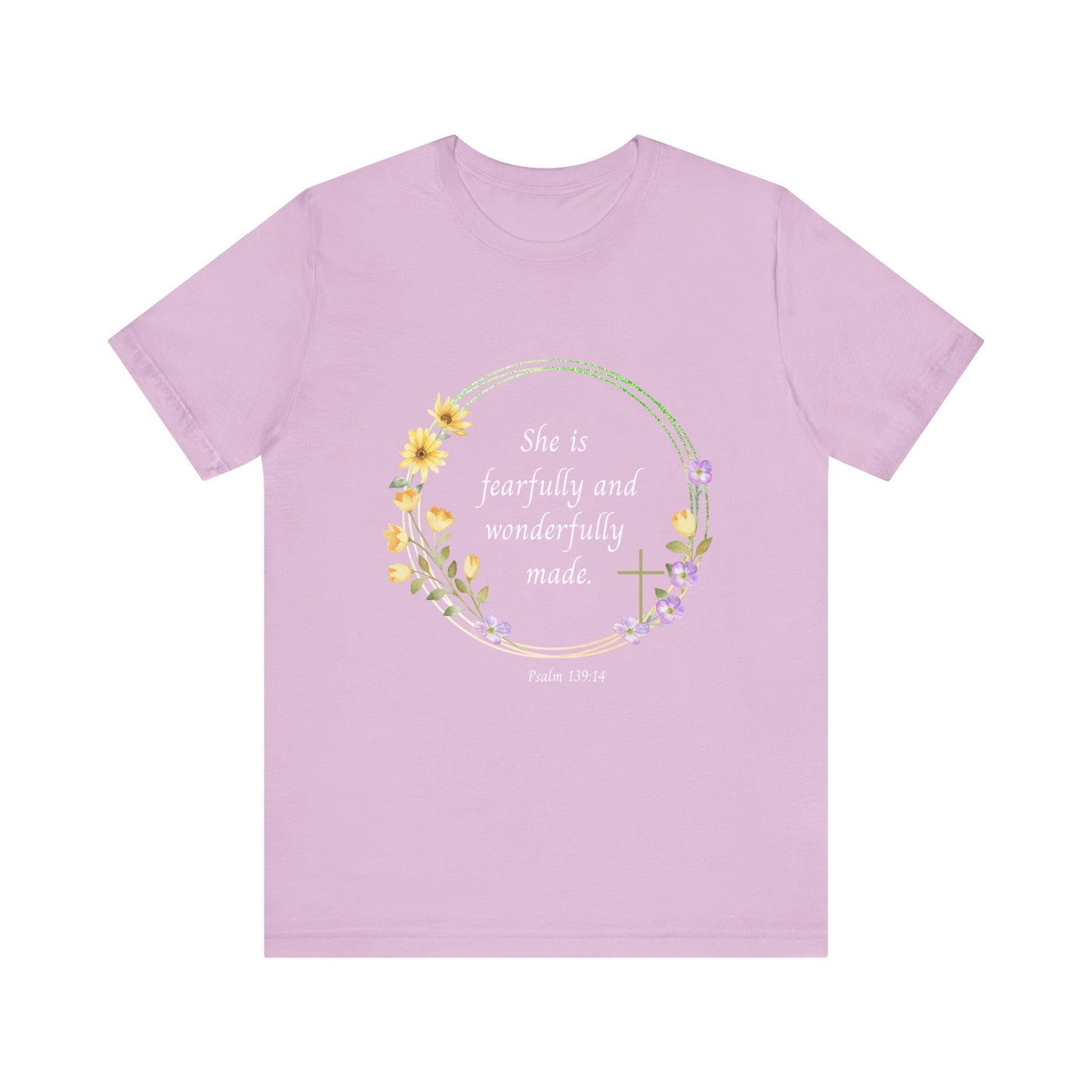 Fearfully and Wonderfully Made Floral T-Shirt | Unisex Inspirational Tee
