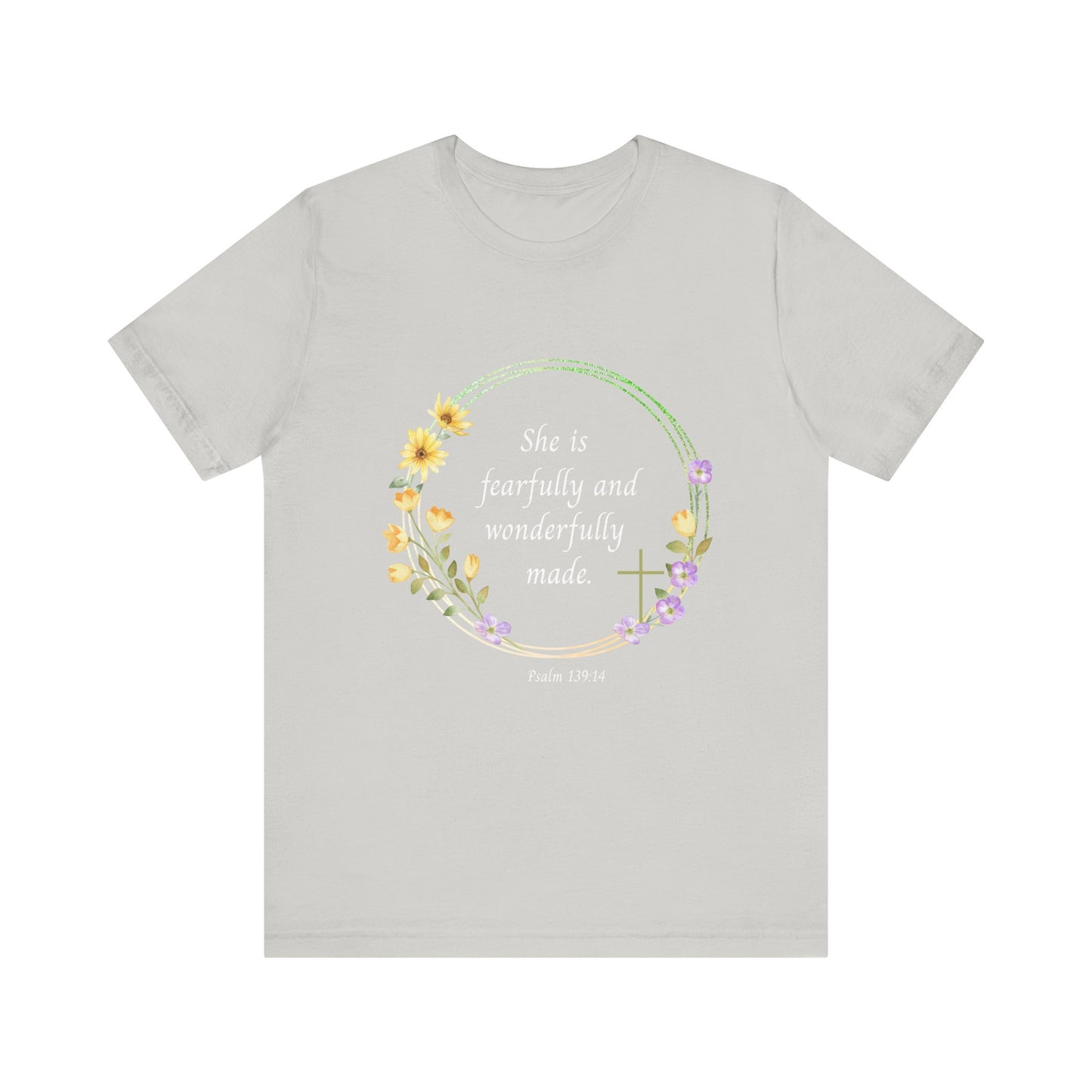 Fearfully and Wonderfully Made Floral T-Shirt | Unisex Inspirational Tee