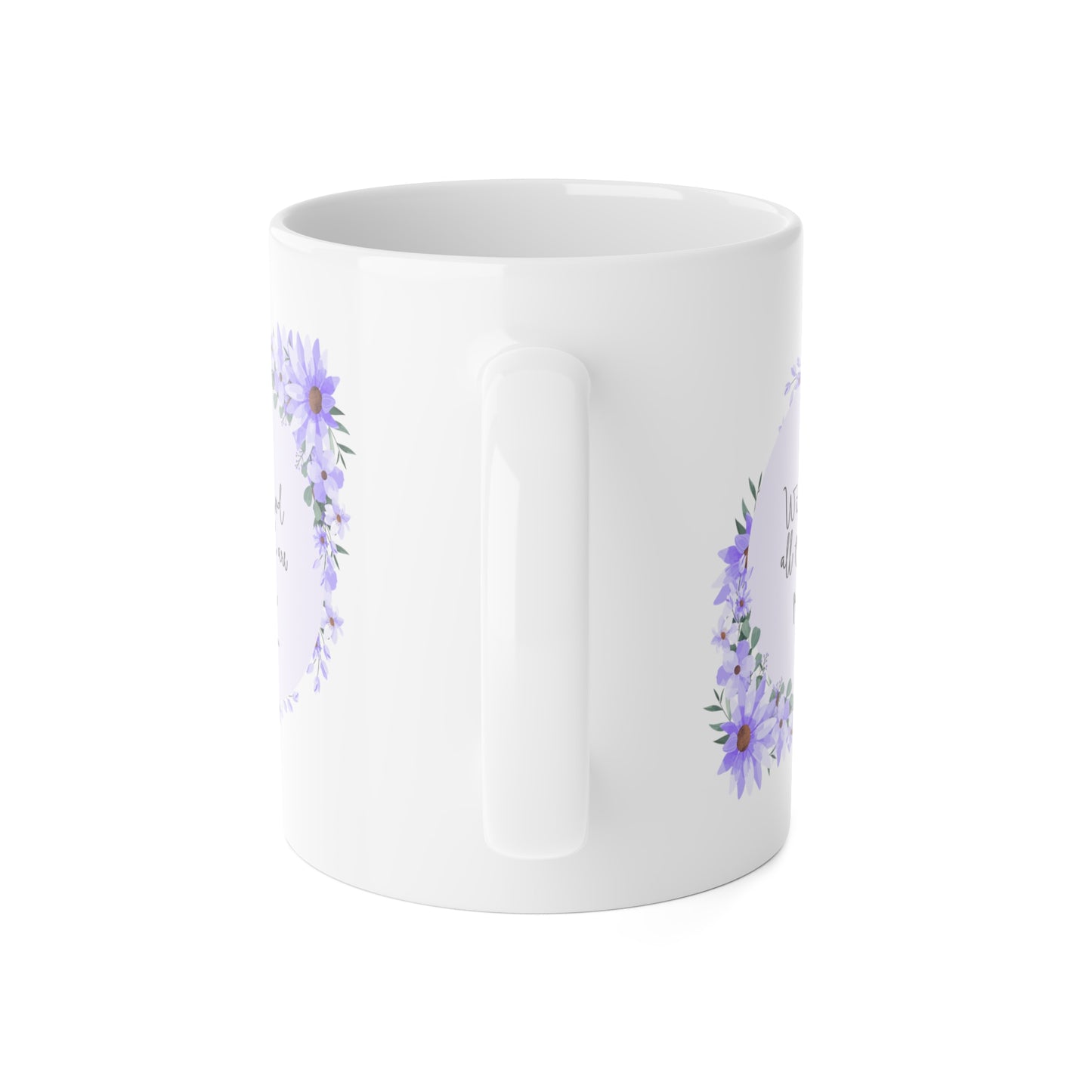 Inspirational Floral Mug - "With God All Things Are Possible" - Perfect Gift for Faith and Encouragement