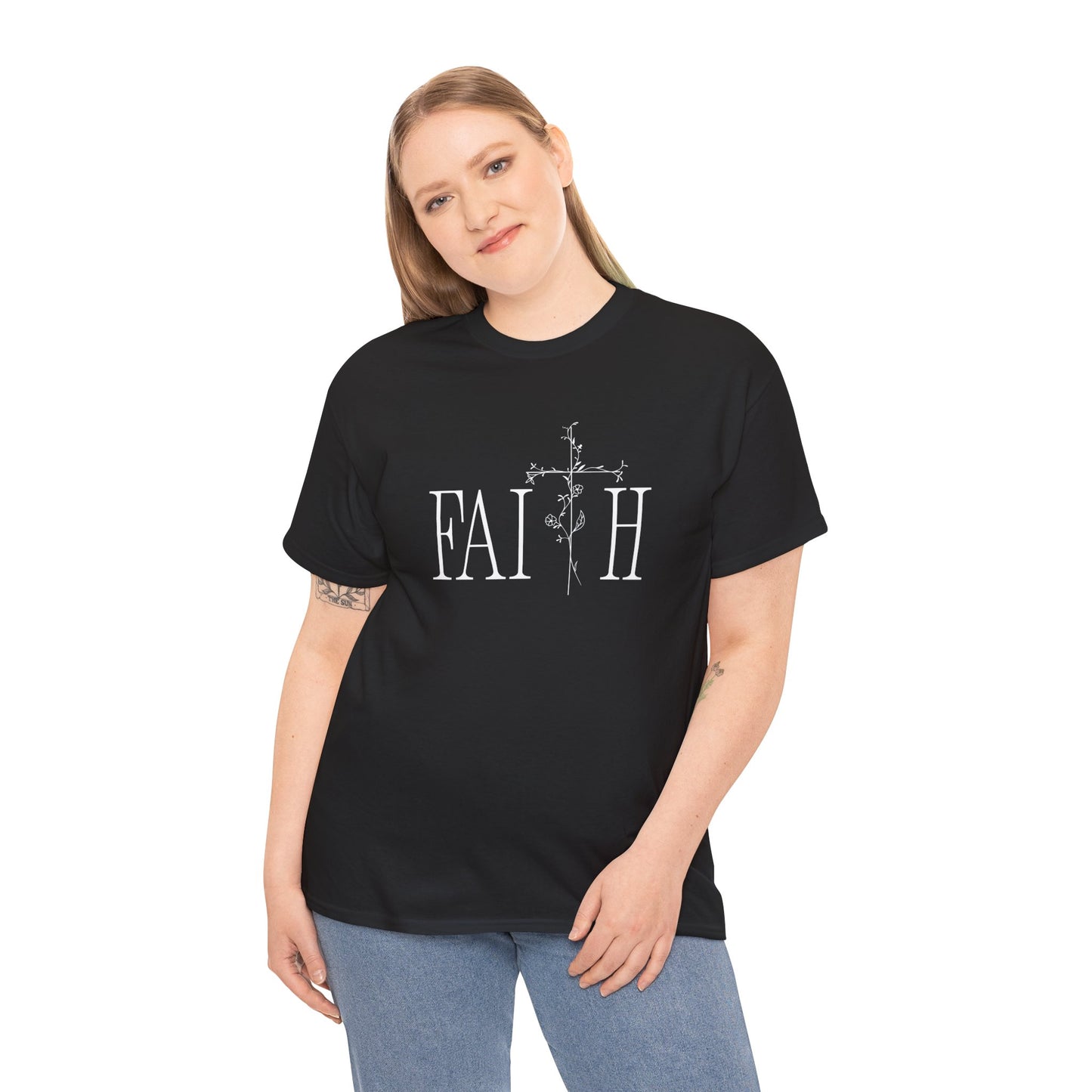 Faith Graphic Unisex Heavy Cotton Tee - Inspirational Comfort Wear
