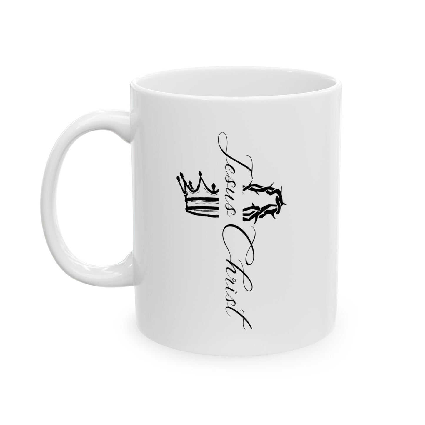 Crown Design Ceramic Mug - 11oz & 15oz Coffee Cup for Royalty Vibes