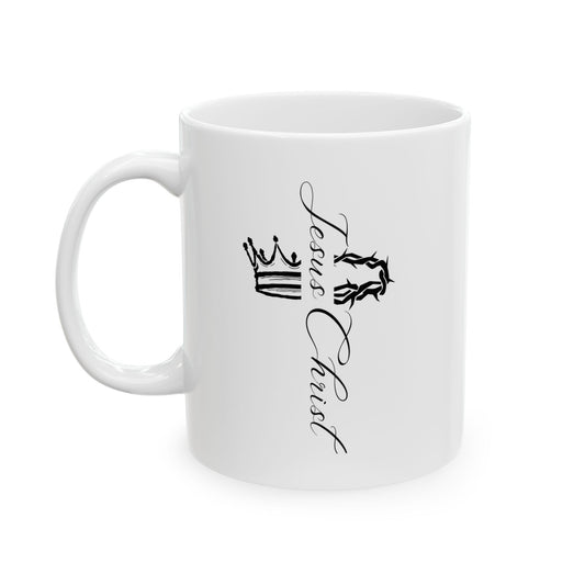Crown Design Ceramic Mug - 11oz & 15oz Coffee Cup for Royalty Vibes