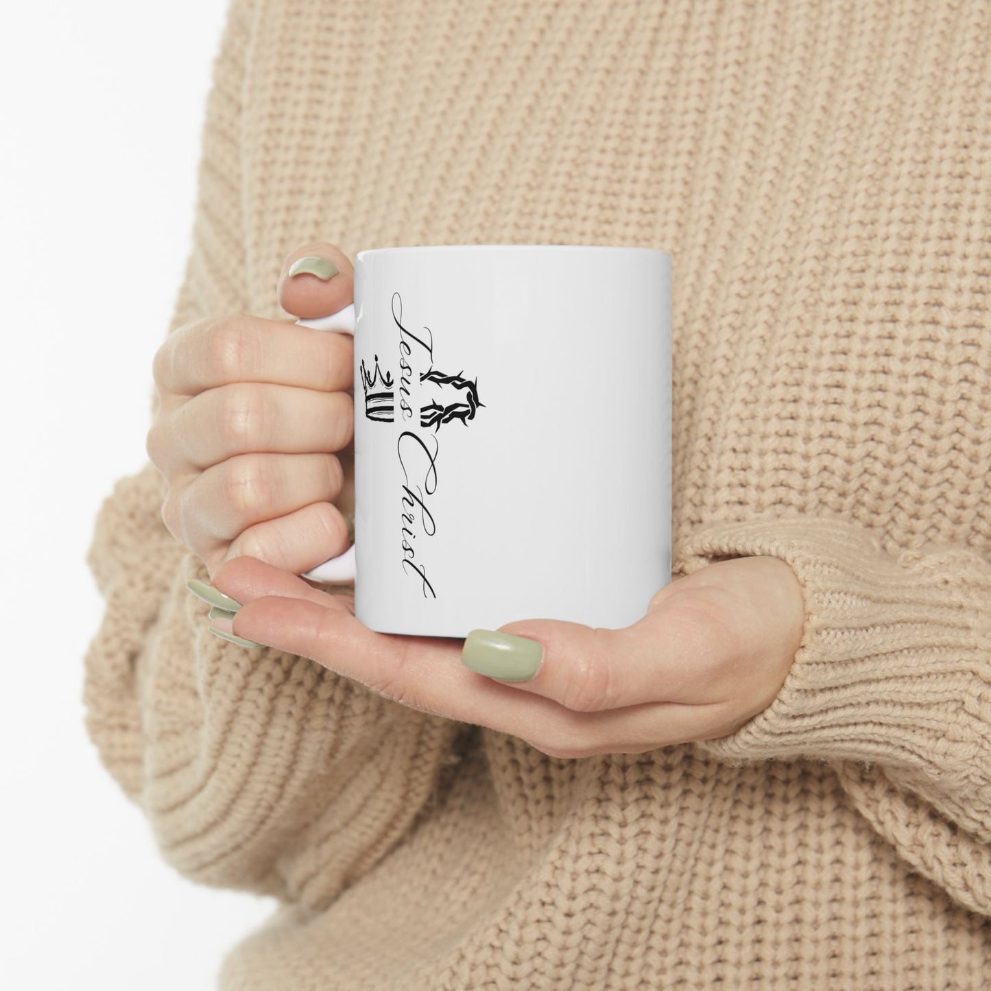Crown Design Ceramic Mug - 11oz & 15oz Coffee Cup for Royalty Vibes