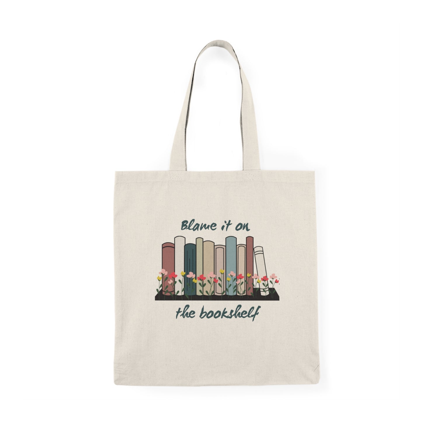 Blame It On The Bookshelf Natural Tote Bag